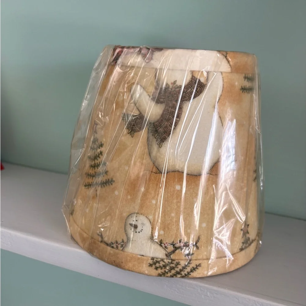 New Small Snowman Design 5.5” Fabric Lampshade